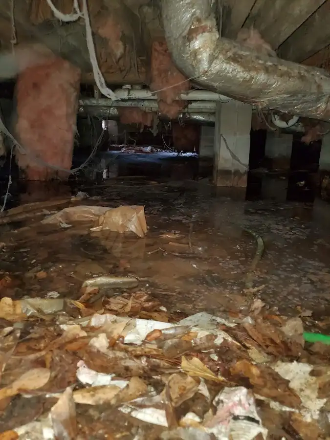 Crawl space flood assessment for Commercial Water Damage Restoration in McSwain