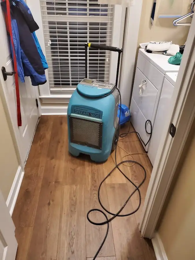 Commercial dehumidifier deployed for Flood Damage Cleanup in McSwain
